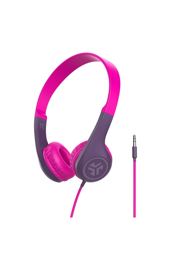 JBuddies Pop Wired Kids Headphones, Pink, Noise Isolation, Kids Safe, Volume Limiting Headphones