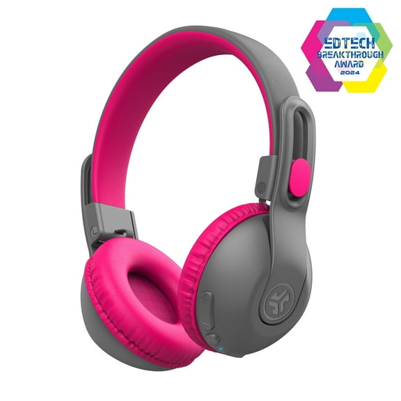 JBuddies Studio 2 Wireless Headphones- Gray/Pink