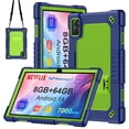 thumbnail image 1 of JBuwsdan Case for TabneraX 10.1 Inch Tablet,Shockproof Kids Friendly Protective Cover Built-in Kickstand with Shoulder Strap Case for TabneraX UTbook 10.1 Inch/AWOW UTBook_14 10.1" Tablet(Navy/Green), 1 of 8