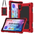 thumbnail image 1 of JBuwsdan Case for TabneraX 10.1 Inch Tablet,Shockproof Kids Friendly Protective Cover Built-in Kickstand with Shoulder Strap Case for TabneraX UTbook 10.1 Inch/AWOW UTBook_14 10.1" Tablet(Red/Black), 1 of 8
