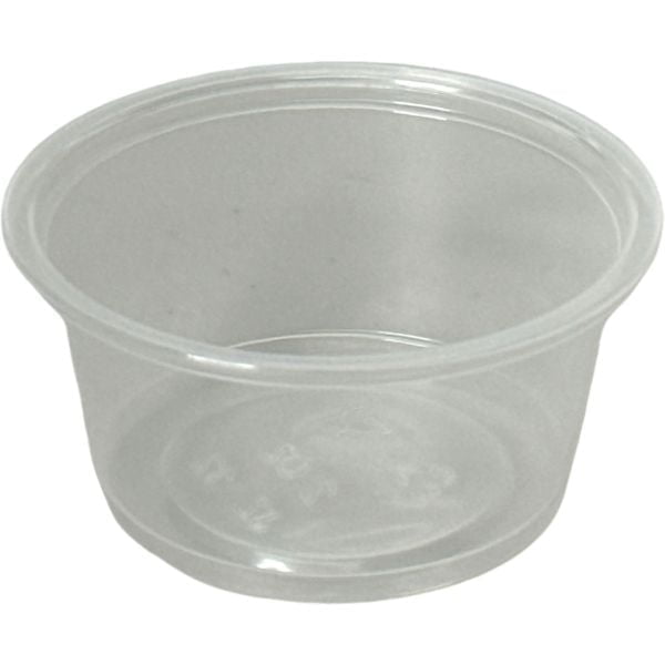 JC 2500 Pcs Clear Plastic Portion Cups - 2 oz Disposable Containers for Sauces, Snacks & Dressings