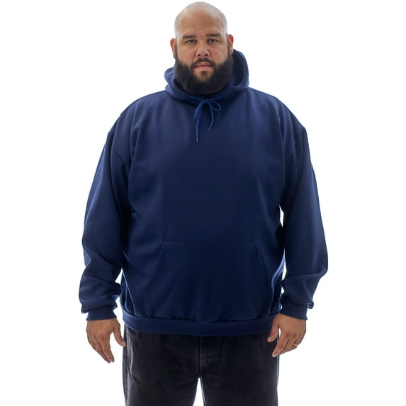 JC DISTRO USA-made Men's Big Size Casual Longsleeve Pullover Hoodie Navy BIG3XL
