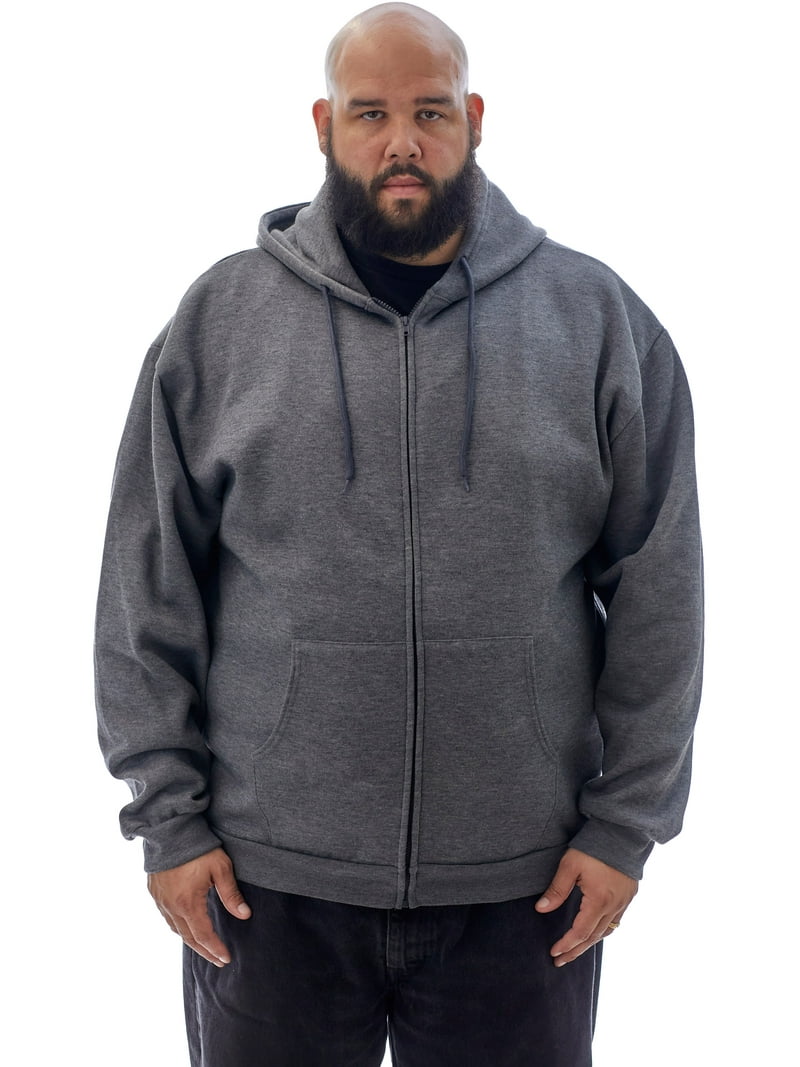JC DISTRO USA-made Men's Big & Tall Casual Longsleeve Zip-Up