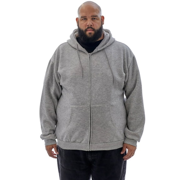 JC DISTRO USA-made Men's Big & Tall Fashion Longsleeve Zip-Up Hoodie Hgrey BIG7XL