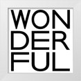 thumbnail image 1 of JC Designs 15x15 White Modern Wood Framed Museum Art Print Titled - In Black And White I-Wonderful, 1 of 4