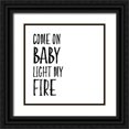 thumbnail image 1 of JC Designs 20x20 Black Ornate Wood Framed with Double Matting Museum Art Print Titled - In Black And White Music V-Light my Fire, 1 of 4