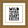 thumbnail image 1 of JC Designs 20x20 Gold Ornate Wood Framed with Double Matting Museum Art Print Titled - In Black And White Music IV-Wild Thing, 1 of 4