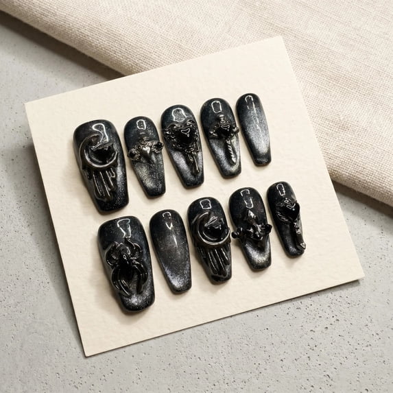 JC P12 Pure Handmade Press on nails, JC Press On Nails Kit , Short Length Nail Press Ons, Durable, Easy Application, Stylish Impress Press On Nails,Perfect for Daily Wear & Special Occasions