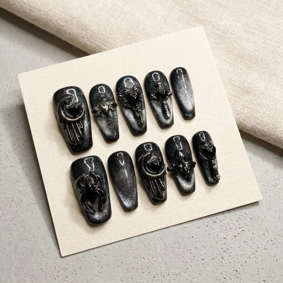 JC P12 Pure Handmade Press on nails, JC Press On Nails Kit , Short Length Nail Press Ons, Durable, Easy Application, Stylish Impress Press On Nails,Perfect for Daily Wear & Special Occasions