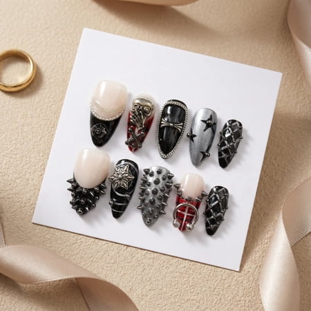 JC P14 Pure Handmade Press on nails, JC Press On Nails Kit , Short Length Nail Press Ons, Durable, Easy Application, Stylish Impress Press On Nails,Perfect for Daily Wear & Special Occasions