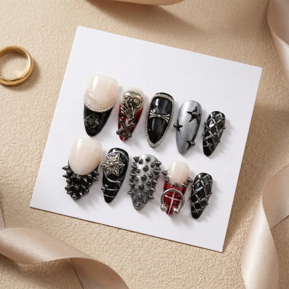 JC P14 Pure Handmade Press on nails, JC Press On Nails Kit , Short Length Nail Press Ons, Durable, Easy Application, Stylish Impress Press On Nails,Perfect for Daily Wear & Special Occasions