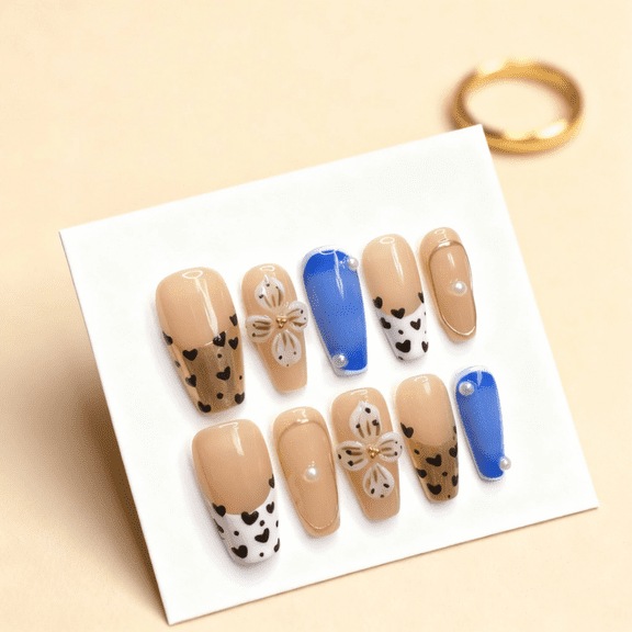 JC P20 Pure Handmade Press on nails, JC Press On Nails Kit , Short Length Nail Press Ons, Durable, Easy Application, Stylish Impress Press On Nails,Perfect for Daily Wear & Special Occasions