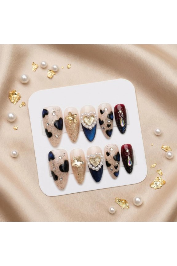 P24 Pure Handmade Press on nails, JC Press On Nails Kit , Short Length Nail Press Ons, Durable, Easy Application, Stylish Impress Press On Nails,Perfect for Daily Wear & Special Occasions