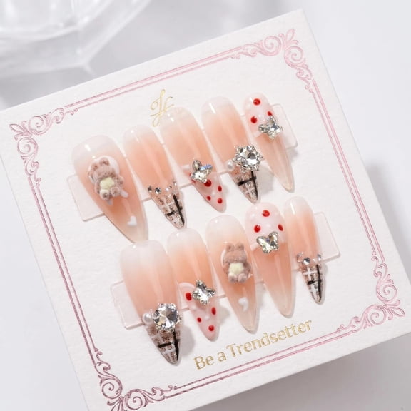 JC P31 Pure Handmade Press on nails, JC Press On Nails Kit , Short Length Nail Press Ons, Durable, Easy Application, Stylish Impress Press On Nails,Perfect for Daily Wear & Special Occasions