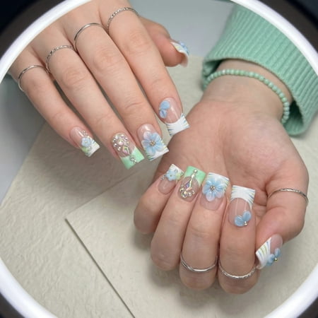 JC P37 Pure Handmade Press on nails, JC Press On Nails Kit , Short Length Nail Press Ons, Durable, Easy Application, Stylish Impress Press On Nails,Perfect for Daily Wear & Special Occasions