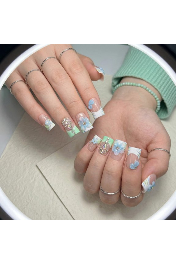 P37 Pure Handmade Press on nails, JC Press On Nails Kit , Short Length Nail Press Ons, Durable, Easy Application, Stylish Impress Press On Nails,Perfect for Daily Wear & Special Occasions