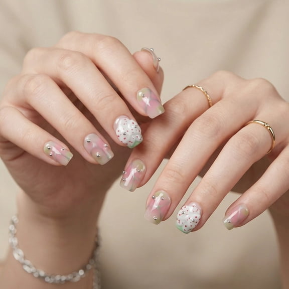 JC P38 Pure Handmade Press on nails, JC Press On Nails Kit , Short Length Nail Press Ons, Durable, Easy Application, Stylish Impress Press On Nails,Perfect for Daily Wear & Special Occasions