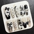 thumbnail image 1 of JC Press On Nails Kit, Regular Coffin Plastic Artificial Nails, Easy Application, 10 Pieces, 1 of 5