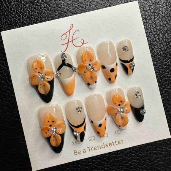 JC Short Length Nail Press Ons, Handmade, Durable & Stylish, Red