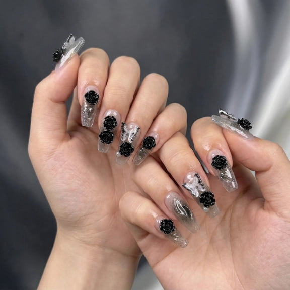 JC Short Length Nail Press Ons, Handmade, Durable & Stylish, Red