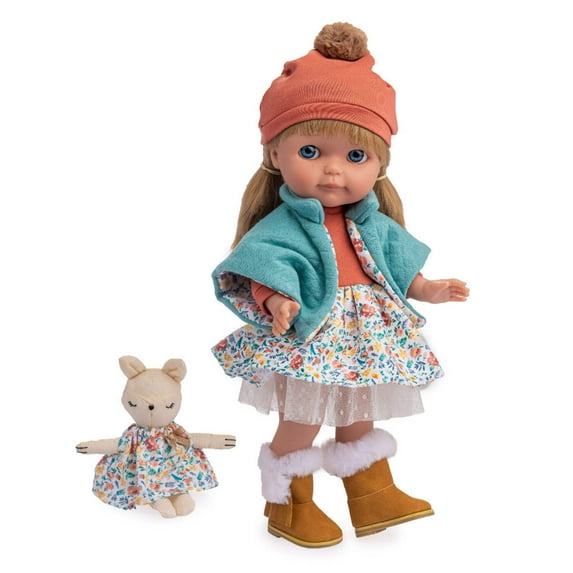 JC Toys 15 in. Chloe All Vinyl Posable Nature Themed Fashion Doll with Blonde Rooted Hair
