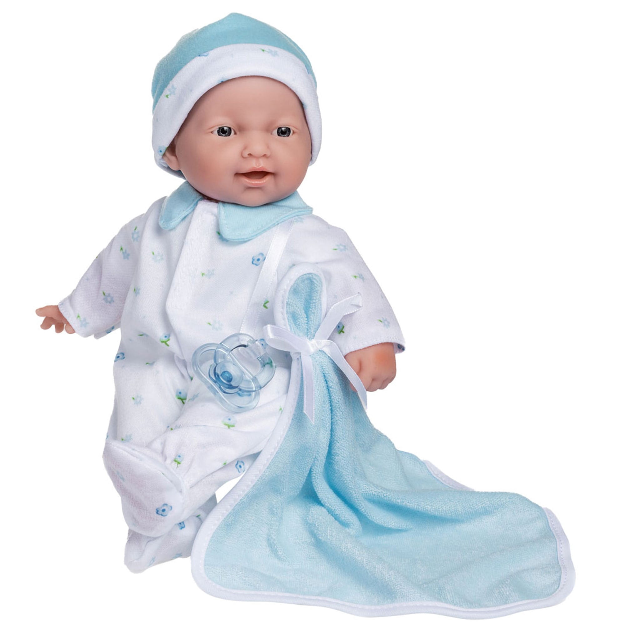 JC Toys, La Baby Caucasian Baby Doll, 11 inch, Washable, Blue