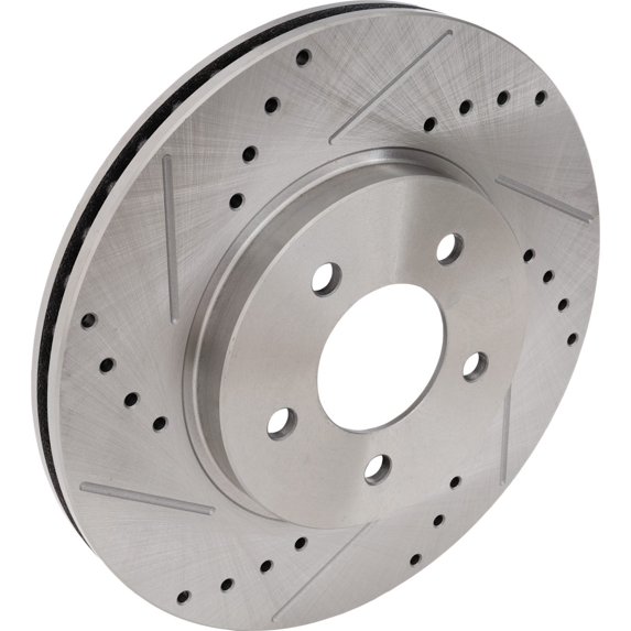 JC Whitney Drill & Slotted Brake Disc for 2005-2011 for Ford for Escape, for Mazda for Tribute, for Mercury for Mariner - Vented Disc, 5 Lug - OE-Grade Fitment
