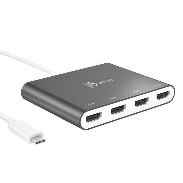 j5create, USB-C to 4-Port HDMI Multi-Monitor Adapter, Display