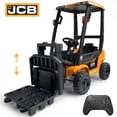 thumbnail image 1 of JCB 12V Powered Forklift Toy Cars, Kids Ride on Toy Cars with Remote Control, Lifting Pallet, Removable Car Roofm, 4 Wheel Electric Ride on Fork Lift Cars for Kids Boy Girls, Yellow, 1 of 10
