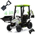 thumbnail image 1 of JCB Excavator Ride on & Bulldozer, 12V Battery Powered Construction Vehicles for Kids with Remote Control and Front Loader, Music Player, Backhoe Loader Ride-On Large Digger White, 1 of 6