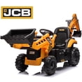 thumbnail image 1 of JCB 24V Ride On Excavator, 2 IN 1 Kids Electric Construction Ride on with Remote Control, Front Loader Bulldozer, Digger, Music, Ride on Toys for 3-6 Boys Girls, Yellow, 1 of 9