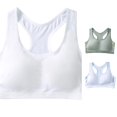 thumbnail image 1 of JCCXIN Big Girls Training Bras Padded Wireless Junior Sports Bras Racerback Soft Seamless Cami Elastic Wide Strap School Everyday Comfort Breathable Bralette,White,12-15 Years, 1 of 9