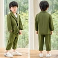 thumbnail image 1 of JCCXIN Boys Business Suits Coat 3 Piece Outfit Sets Tuxedo Set Kids Formal Suit Blazers Coats Tops Boys Blazer Coats With Pants Necklace Set Slim Versatile Clothes Sets, 1 of 4