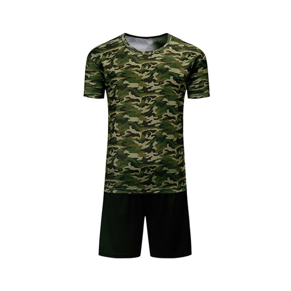 JCCXIN Boys Camo Outfit Sets Toddler Kids Summer Casual Short Sleeve T Shirt Shorts Playwear Comfortable Elastic Waist Daily Wear Breathable Clothes Sets