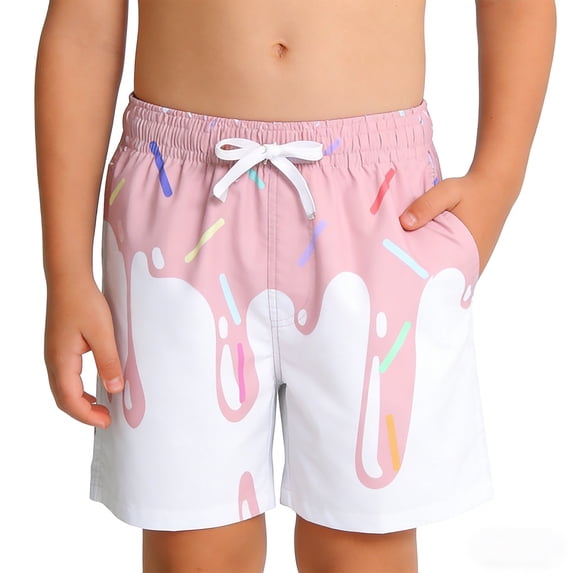 JCCXIN Child Toddler Boys Shorts Breathable Athletic Ice Printed Comfortable Elastic Waistband Playground Sports Relaxed Party Bottoms,Light Pink,2-3 Years