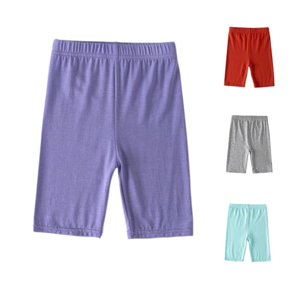 JCCXIN Child Toddler Girls Biker Shorts Under Dress Safety Shorts Elastic Waist Stretch Solid Color Breathable Outdoor Daily Casual Summer Sweet Holiday Bottoms,Dark Green,6-7 Years