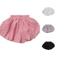 thumbnail image 1 of JCCXIN Child Toddler Girls Puff Shorts Elastic Waist Solid Color Outdoor Daily Playwear Summer Casual Sweet Holiday Bottoms,Grey,5-6 Years, 1 of 4