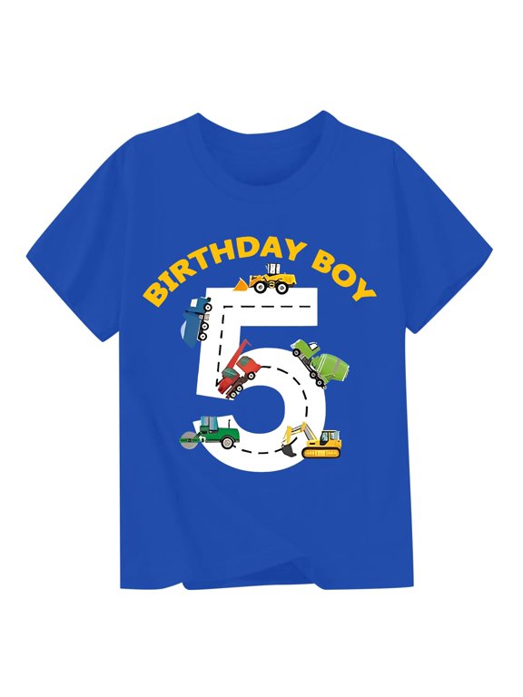 Child Toddler T-Shirts Boys Short Sleeve Birthday Tees Letter Print Graphic Crew Neck Loose Fit Outdoor Sports School Days Summer Casual Daily Wear Cute Beach Tops,Blue,1-2 Years