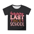 thumbnail image 1 of JCCXIN Children Boys Girls Tshirts Graduation Photo Last Day Of School Summer Outdoor Comfort Round Neck Letter Prints Stretchy Breathable Casual Short Sleeve Adorable Party Tee,Black,3-4 Years, 1 of 4