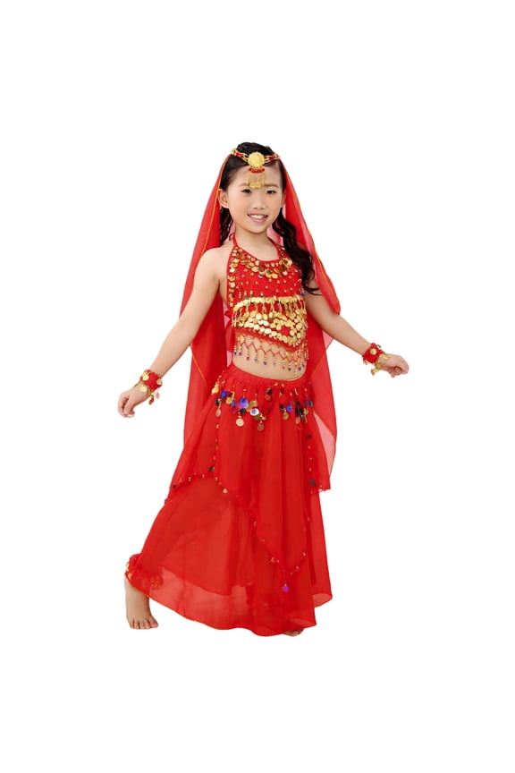 Exotic Dance For Girls Belly Dancing Performance Outfit Sets Festival With Long Skirt And Birthday Clothes Sets