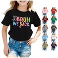 thumbnail image 1 of JCCXIN Junior Girls Back To School Tee First Day Of School Letter Print Letter Graphic Tees Short Sleeve Crew Neck Casual Daily Wear Summer Sweet Tops, 1 of 4