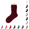 thumbnail image 1 of JCCXIN Little Boys Girls Crew Socks Cotton Athletic Socks Soft Breathable Outdoor Sports Socks Solid Color Comfort Indoor Daily Wear,Red,6-8 years, 1 of 3