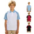 thumbnail image 1 of JCCXIN Little Boys School Uniform Polo Shirt Short Sleeve Patchwork Golf Shirts Stretch Active Tops Button Closure Collared Summer Relaxed Casual Daily Clothes,White,7-8 Years, 1 of 5