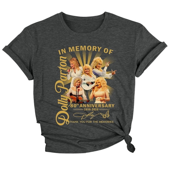 JCCXIN Plus Size Womens Vintage Dolly Shirt Funny Graphic Tee for Parton Fans Retro Country Music Casual T-Shirt