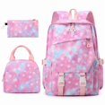 thumbnail image 1 of JCCXIN Teens School Backpack For Girl With Lunch Box Pencil Case 3 PC Sets Primary Middle High School College Backpacks Tie Dye Cute Stars Graphic Lightweight Large Capacity Cool Daily Bags,Red, 1 of 3