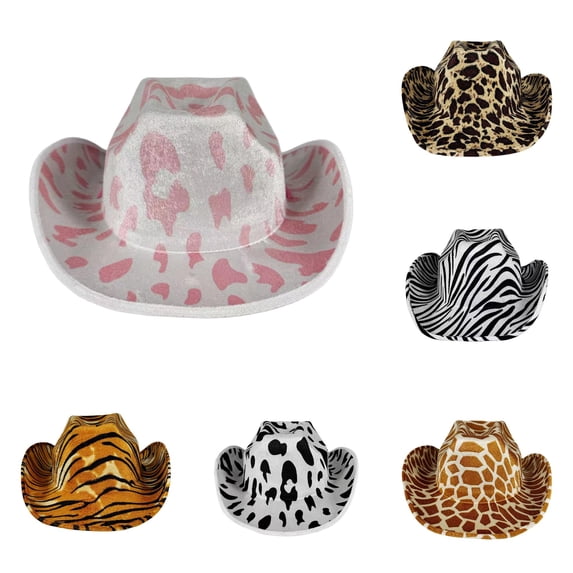 JCCXIN Toddler Baby Boys Girls Cowboy Hat Western Cowgirl Hats Animal Graphic Halloween Dress-Up Party Caps Wide Brim Sweet Vacation Festival Cap,Pink,5-10 Year