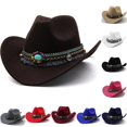 thumbnail image 1 of JCCXIN Toddler Baby Boys Girls Cowboy Hat Western Cowgirl Hats With Tassels Halloween Dress-Up Party Caps Wide Brim Adorable Vacation Festival Cap,Coffee,4-12 Years, 1 of 3