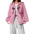 thumbnail image 1 of JCCXIN Toddler Baby Boys Hoodies Sweatshirt Long Sleeve Zip Up Bow Graphic Print Pullover Hooded Jacket Casual Summer Spring Outerwear Clothes Relaxed Street Tops,Pink,5-6 Years, 1 of 5
