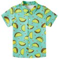 thumbnail image 1 of JCCXIN Toddler Baby Button Down Shirt For Boys Short Sleeve Funny Graphic Holiday Shirts Lapel Summer Comfort Casual Everyday Clothes,Green,3-4 Years, 1 of 2