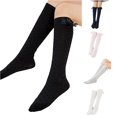 thumbnail image 1 of JCCXIN Toddler Baby Girls Socks Cotton Mesh Knee High Sweet Bow Socks Breathable Outdoor Soft Home Everyday Wear,Black,1-3 Years, 1 of 4